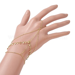 Panzerketten und Ringarmbänder aus Messing&nbsp;BJEW-JB11485