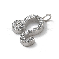 Breloques en acier inoxydable 304 micro pavé de zircones cubiques&nbsp;STAS-Z107-09P-09