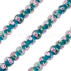 1 brin de perles rondelles artisanales en verre filé à la main&nbsp;LAMP-TA0002-72F