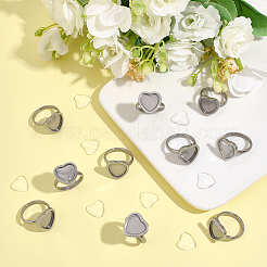 DIY 304 Edelstahl Herz Fingerringe Herstellungssets&nbsp;STAS-HY0001-96