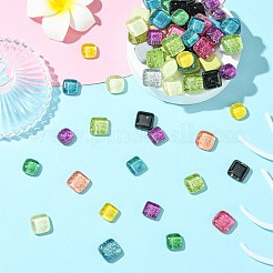 180 Stück Glitzer-Glascabochons in 12 Farben&nbsp;DIY-CJ0003-09