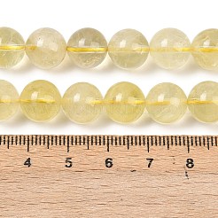 Stränge aus natürlichen Zitronenquarzperlen (erhitzt)&nbsp;G-P596-10mm-01
