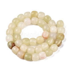 Gefärbt natürlichen weißen Jade Perlen Stränge&nbsp;G-T138-210B