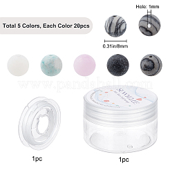 Kit fai da te per realizzare braccialetti elastici con pietre preziose rotonde&nbsp;DIY-SC0014-41