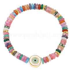 Stretch-Armbänder im Bohème-Stil aus natürlichem gelbem Achat&nbsp;UV9826