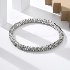 Bracciali elastici in acciaio inossidabile 304 per donna&nbsp;LS-BJEW-P315-02G-P