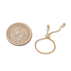 Anelli da dito con catene in ottone intrecciate regolabili per donna&nbsp;RJEW-JR00865