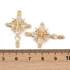 Ottone micro spianare pendenti zirconi&nbsp;KK-K407-21G