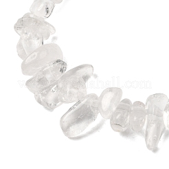 Bracelets extensibles en cristal de quartz naturel et perles de quartz naturel électroplaquées pour femmes&nbsp;BJEW-JB12279
