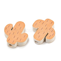 Bedruckte Pappelholzperlen&nbsp;WOOD-Z008-05D