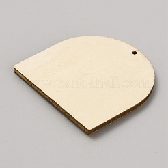 Pendentifs en bois coeur imprimé simple face&nbsp;WOOD-CJC0011-07G