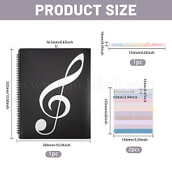 Classeur de partitions de piano en plastique&nbsp;AJEW-WH0410-133B