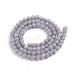 Cuentas mashan naturales redondos del jade hebras&nbsp;G-D263-4mm-XS29