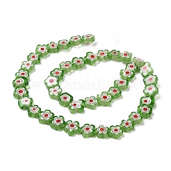 Millefiori a mano fili di perline di vetro&nbsp;LAMP-J035-10mm-52