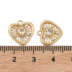 Ciondoli in ottone con pavé di zirconi chiari&nbsp;KK-A286-02G