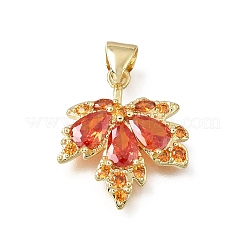 Pendentifs avec zircon cubiques à micro-pavés en laiton&nbsp;CU-E002-05G