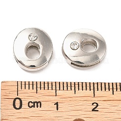 Perles coulissantes de lettre pour la fabrication de bracelet de montre&nbsp;X-ALRI-O012-O-NR