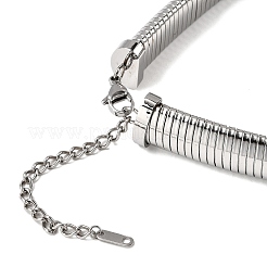 Colliers à chaîne serpent plate en acier inoxydable 304 anti-ternissement pour femmes&nbsp;NJEW-U049-01P-01