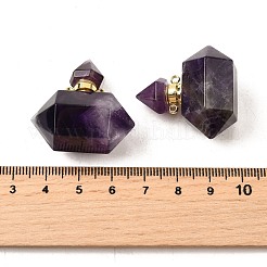Pendentifs de bouteille de parfum améthyste naturelle&nbsp;G-L623-08G-02