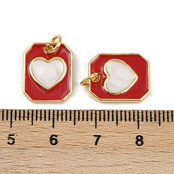Messing Emaille Anhänger / charms&nbsp;KK-I358-013G