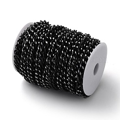 Chaînes gourmettes à facettes taillées au diamant en aluminium d'oxydation&nbsp;CHA-H001-06EB