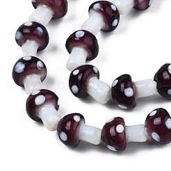 Perline fungo a mano in vetro murano fili&nbsp;X-LAMP-R116-23