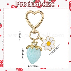 Pendentif décoratif en acrylique en forme de fraise&nbsp;HJEW-SW00120-05