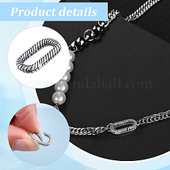 1 anello a molla in argento sterling&nbsp;STER-BBC0009-55B