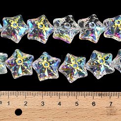 Brins de perles de verre peintes par galvanoplastie&nbsp;X1-EGLA-K061-12A-AB01