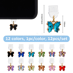 12 Stück 12 Farben PVC mobile staubdichte Stecker&nbsp;HJEW-FH00240