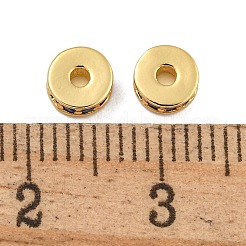Perles de placage en laiton avec zircone cubique de micro pave&nbsp;KK-U030-26G-04