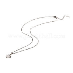 Collane con pendenti in acciaio inossidabile anti-ossidazione&nbsp;NJEW-K267-01F-P