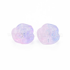 Perline di vetro trasparenti bicolore da cuocere&nbsp;GLAA-S190-022-B01