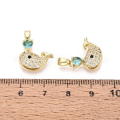 Colgante micropavé cubic zirconia de latón&nbsp;KK-Q073-10G
