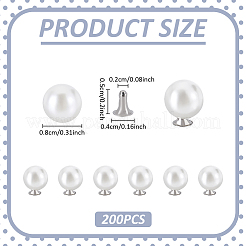 200 jeu de boutons en plastique imitation nacre&nbsp;KY-WR0001-13