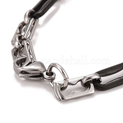 201 Edelstahl-Armbänder mit ovalen Gliederketten&nbsp;STAS-E160-08EBP