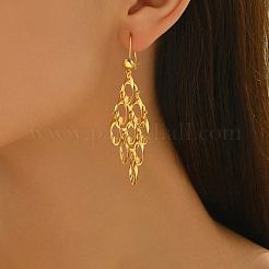 Orecchini a cerchio con rombo in ottone&nbsp;LP1975