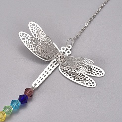 Pendenti in cristallo catene da tirare a forma di ventaglio chakra pendenti pendenti&nbsp;AJEW-WH0021-30C