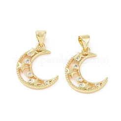 Pendentifs avec zircon cubiques à micro-pavés en laiton&nbsp;ZIRC-P106-16G
