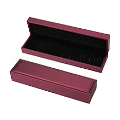 Rechteckige Halsketten-Aufbewahrungsboxen aus PU-Leder mit Samt innen&nbsp;CON-WH0094-31D-01