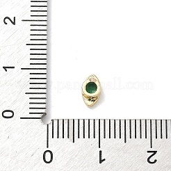 Pferdeaugen-Messing-Mikropavé-Zirkonia-Cabochons&nbsp;KK-P345-13G-C