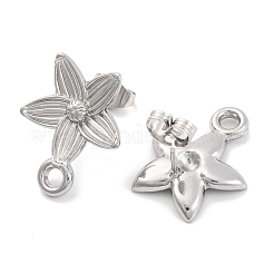 Boucles d'oreilles à tige en acier inoxydable 304 anti-ternissement&nbsp;EJEW-H013-19P