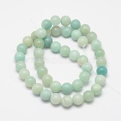 Redondas hebras de perlas naturales amazonite&nbsp;G-I183-02-10mm