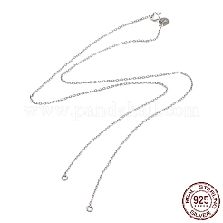 Rhodinierte 925-Sterlingsilber-Kabelketten-Halskettenherstellung&nbsp;STER-B001-02P