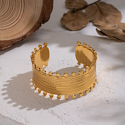 Mode 304 Edelstahl offene Manschette Armreifen&nbsp;OU3634