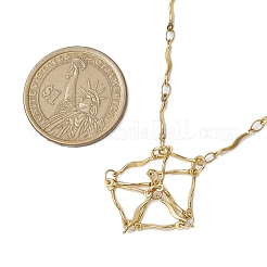 3 Stück 3 Größen 304 Edelstahl gewellte Stange Gliederkette Makramee Beutel Halskette Herstellung&nbsp;NJEW-JN05064