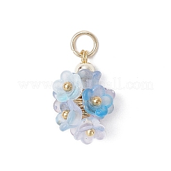 12 ciondolo a forma di fiore in acrilico trasparente&nbsp;PALLOY-JF03894