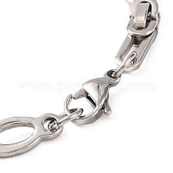 Anlaufgeschützte hohle ovale byzantinische Kettenarmbänder aus Edelstahl 201&nbsp;BJEW-B078-102P