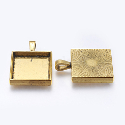 Tibetischen stil Anhänger Fassungen für Cabochons&nbsp;LS-TIBEP-A123359-AG-FF