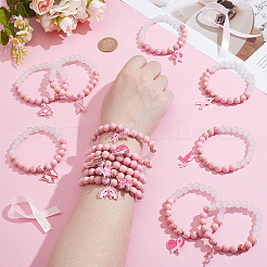 14 Stück Stretch-Armbänder aus Glasperlen für Damen&nbsp;BJEW-PH01886